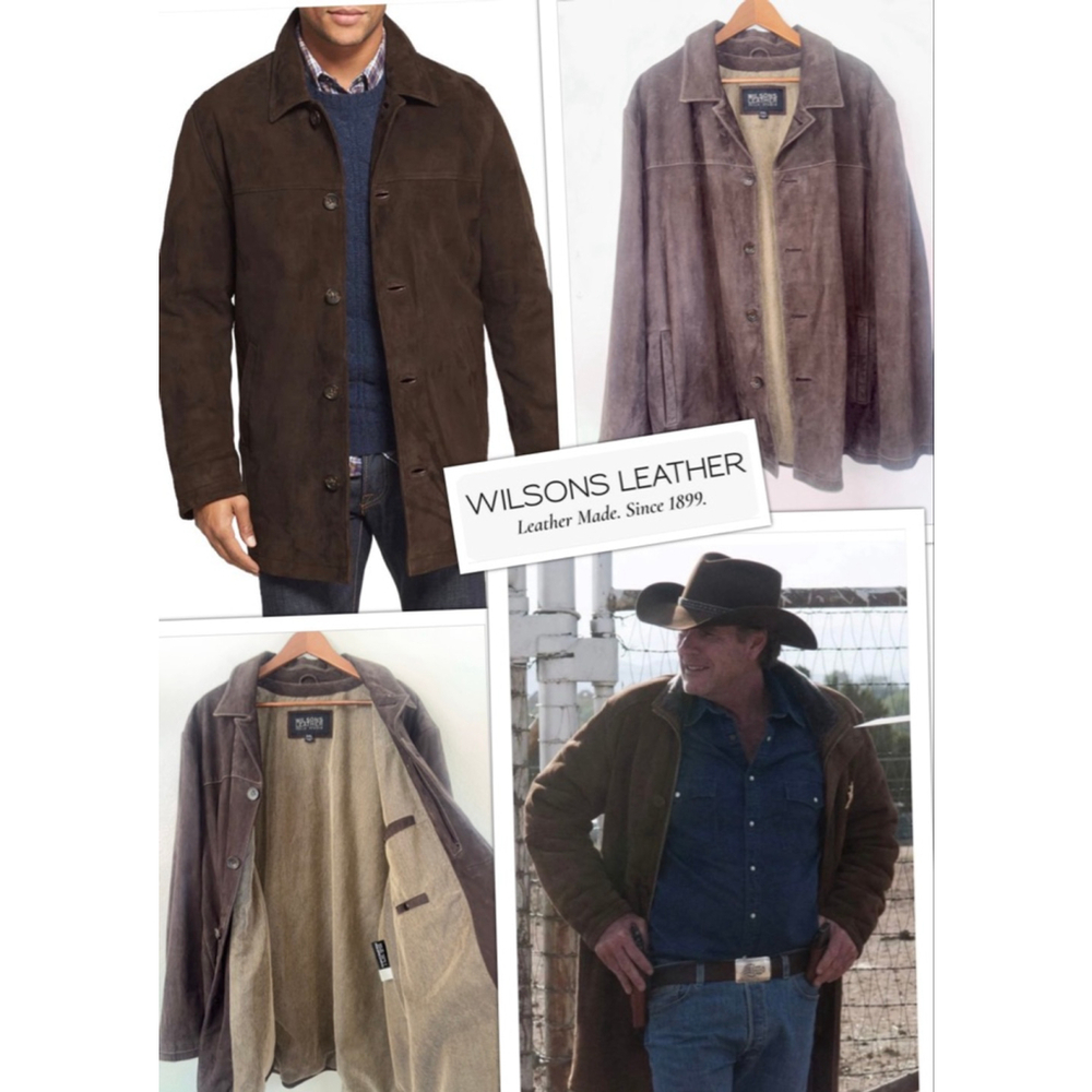 RARE Wilson's Leather Vintage Yellowstone Western Suede Leather Jacket Mens 2XL